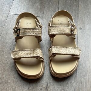 A New Day Beige Textured Sandals